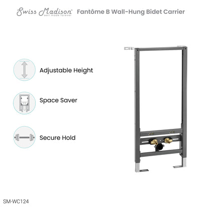 Swiss Madison Fantôme B 2" x 4" and 2" x "6 Steel Frame In-Wall Bidet Carrier System For Wall-Hung Bidet