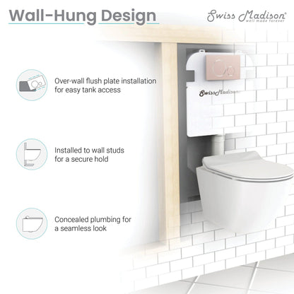 Swiss Madison Fantôme M 2x4 Steel Frame Insulated In-Wall Toilet Tank Carrier System For Wall-Hung Toilet