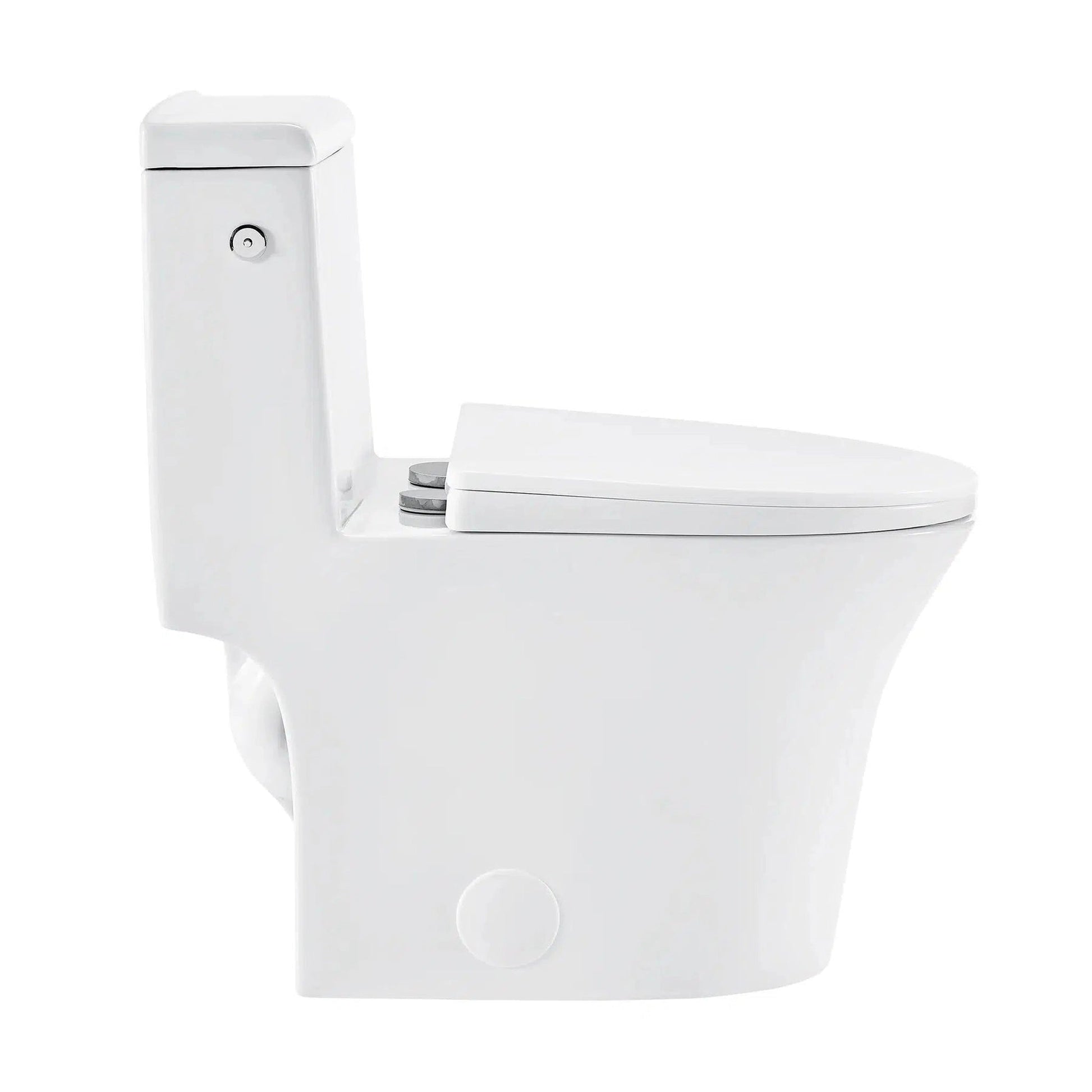 Swiss Madison Hugo 15" x 29" White One-Piece Elongated Floor Mounted Toilet With 1.1/1.6 GPF Touchless Dual-Flush Function