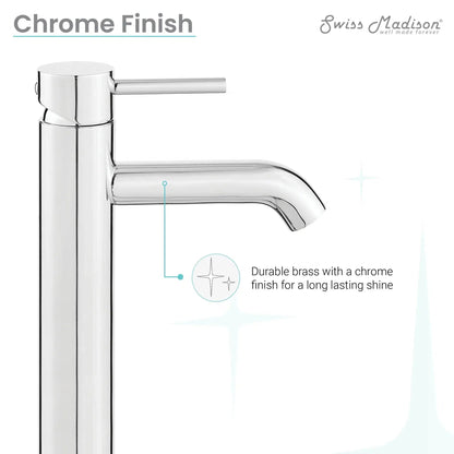 Swiss Madison Ivy 13" Single-Handle Chrome Bathroom Faucet With 1.2 GPM Flow Rate