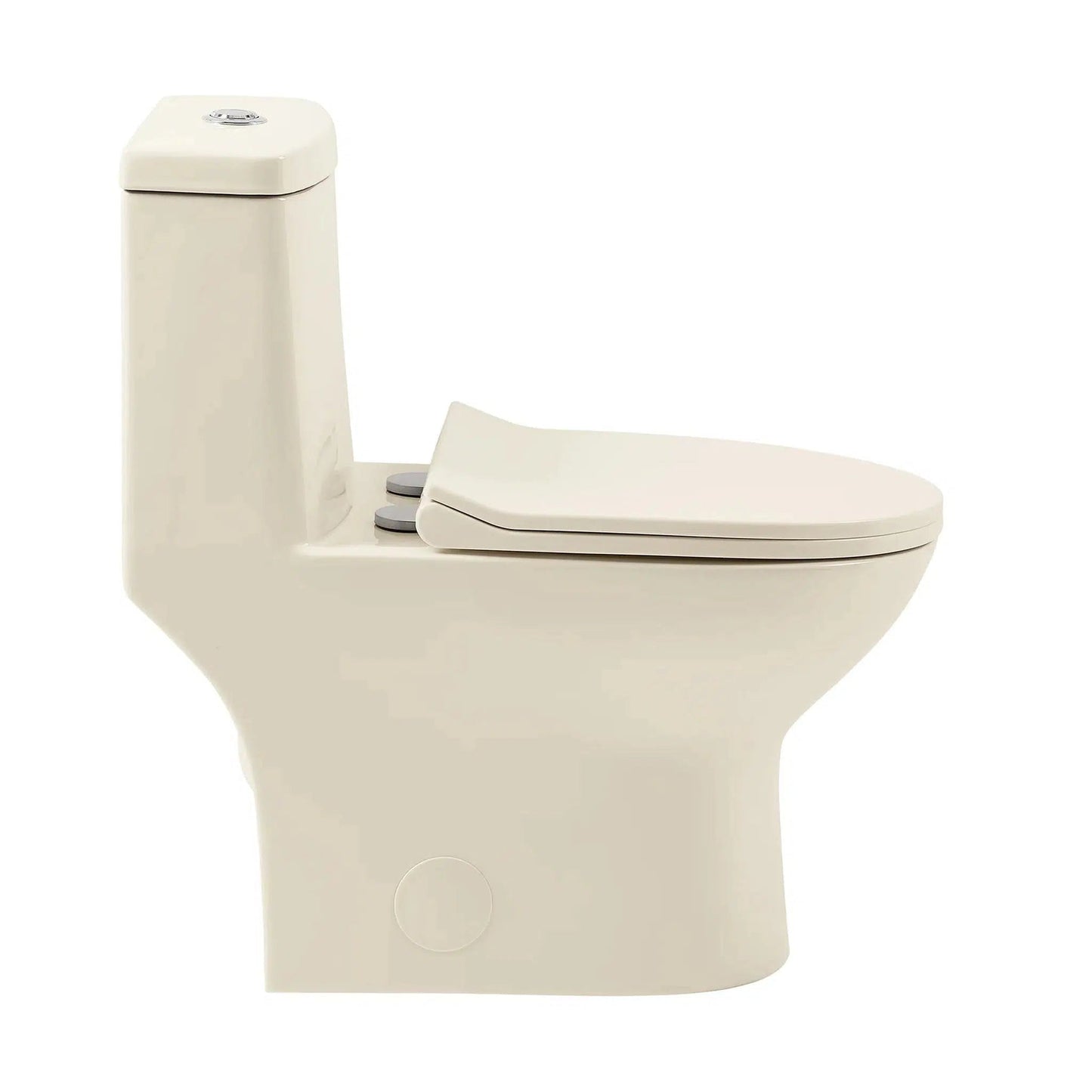 Swiss Madison Ivy 14" x 28" Bisque One-Piece Elongated Floor Mounted Toilet With 12" Rough-In Size and 1.1/1.6 GPF Vortex Dual-Flush Function