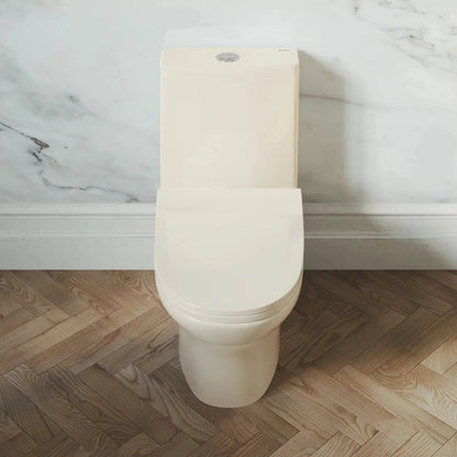 Swiss Madison Ivy 14" x 28" Bisque One-Piece Elongated Floor Mounted Toilet With 12" Rough-In Size and 1.1/1.6 GPF Vortex Dual-Flush Function