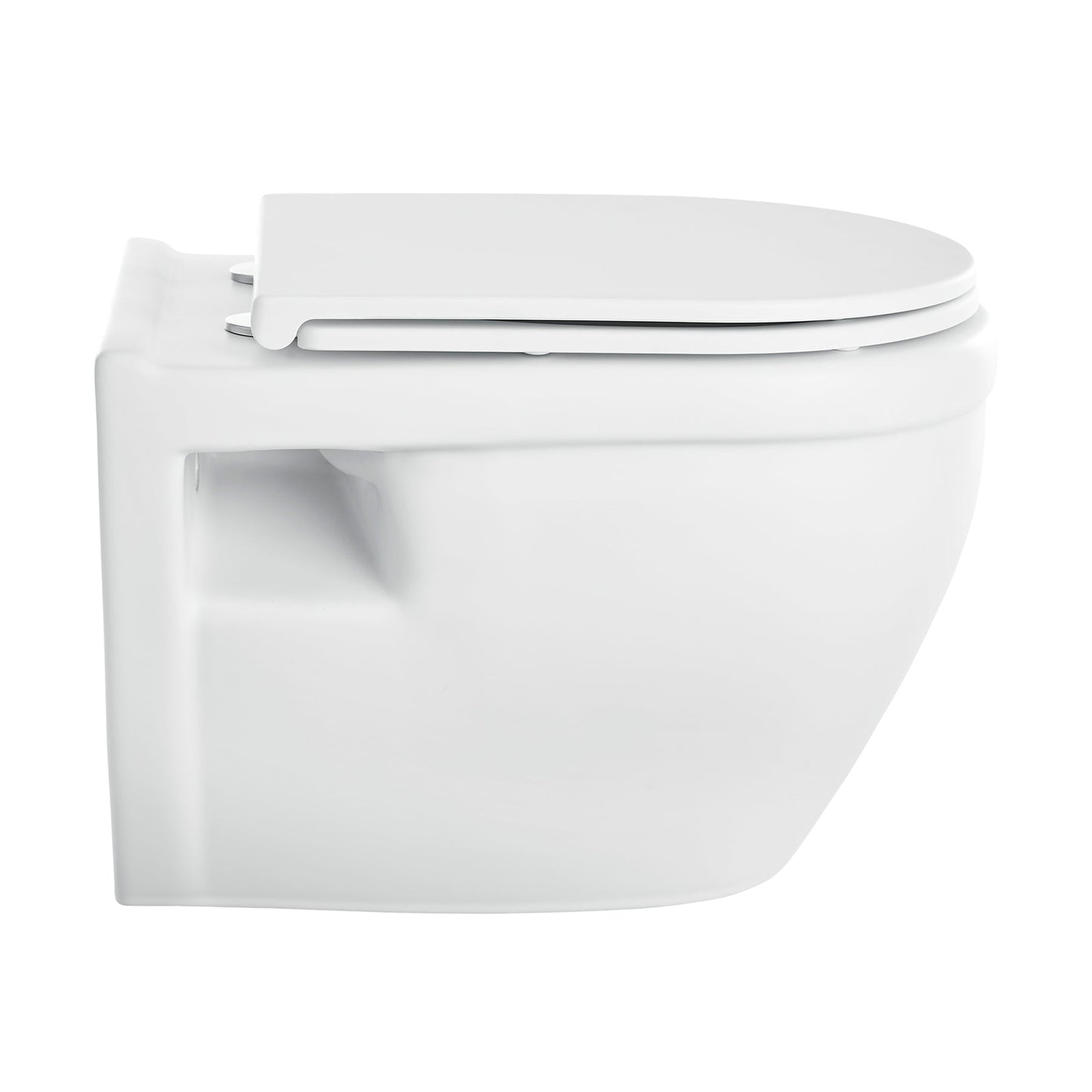 Swiss Madison Ivy 15" x 13" Matte White Elongated Wall-Hung Toilet Bowl