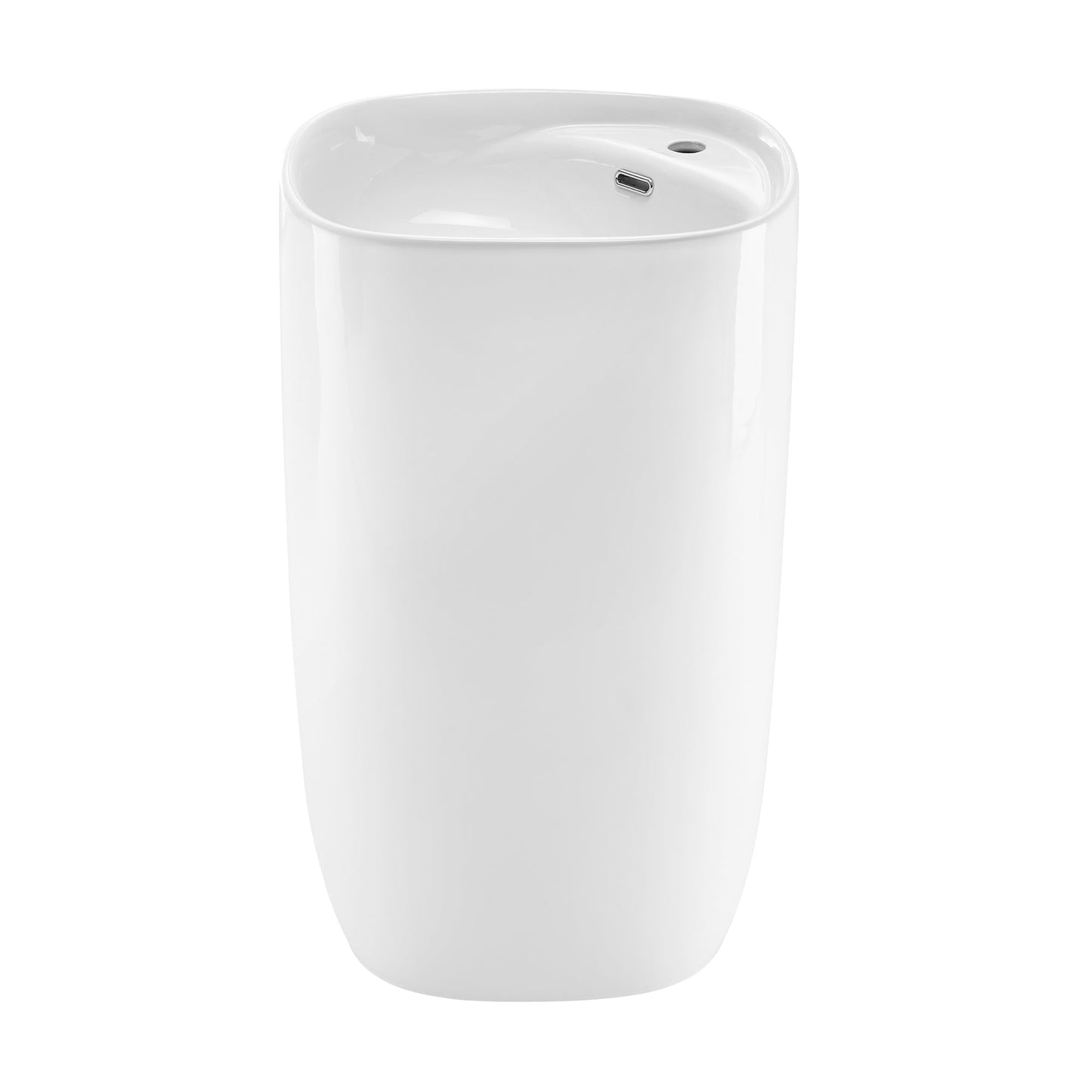 Swiss Madison Ivy 18" x 34" Freestanding One-Piece Oval White Pedestal Sink With Overflow