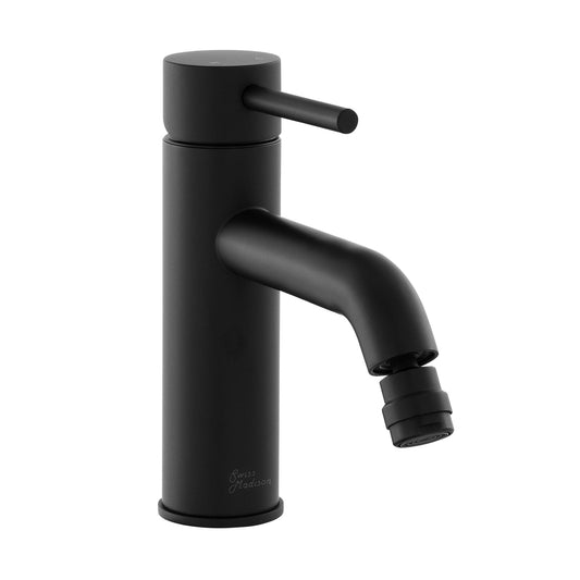 Swiss Madison Ivy 7" Matte Black Single Hole Fixture Mounted Bidet Faucet With Flow Rate of 1.28 GPM