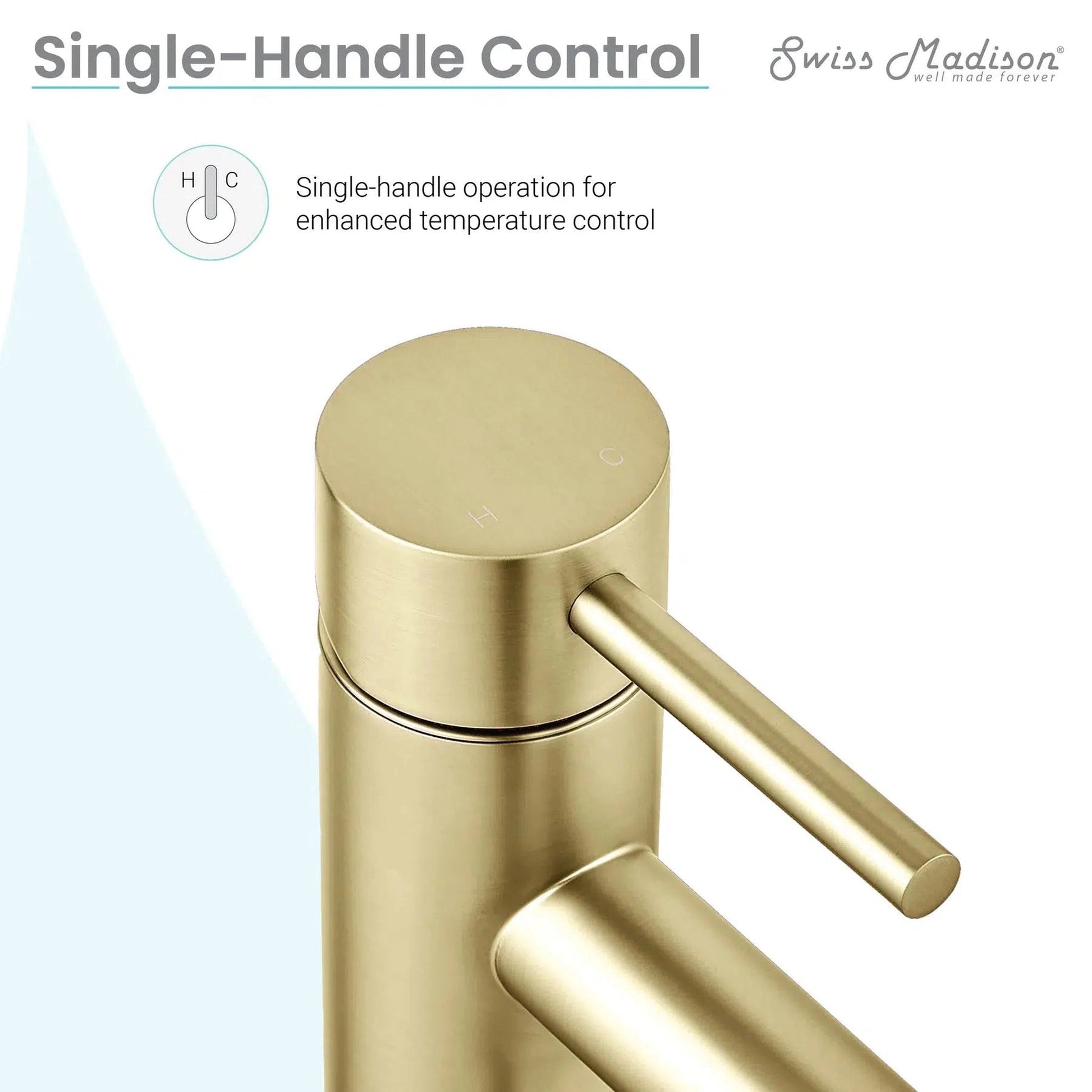 Swiss Madison Ivy 8" Single-Handle Brushed Gold Bathroom Faucet With 1.2 GPM Flow Rate