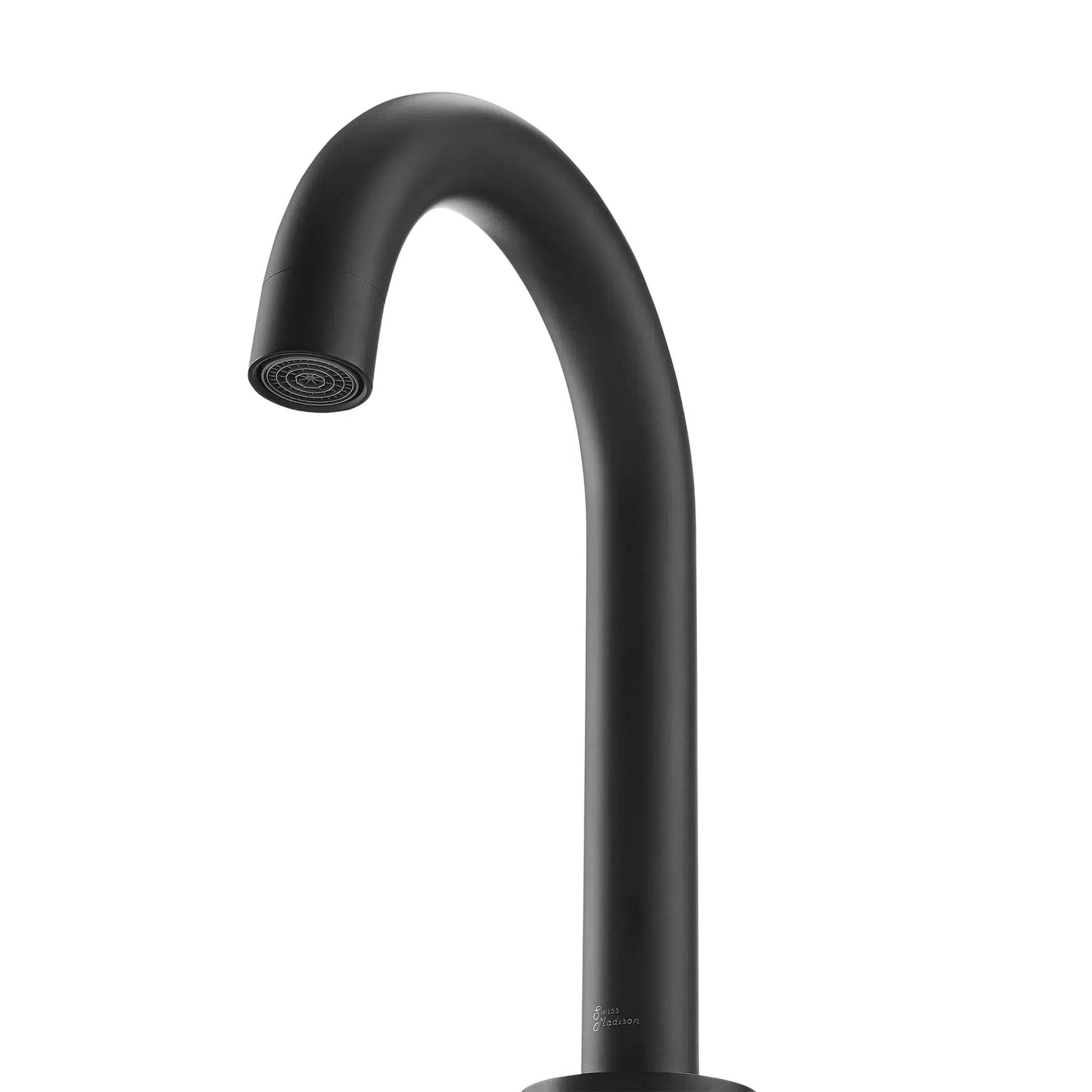Swiss Madison Ivy Courte 8" Widespread Matte Black Bathroom Faucet With Cross Handle and 1.2 GPM Flow Rate
