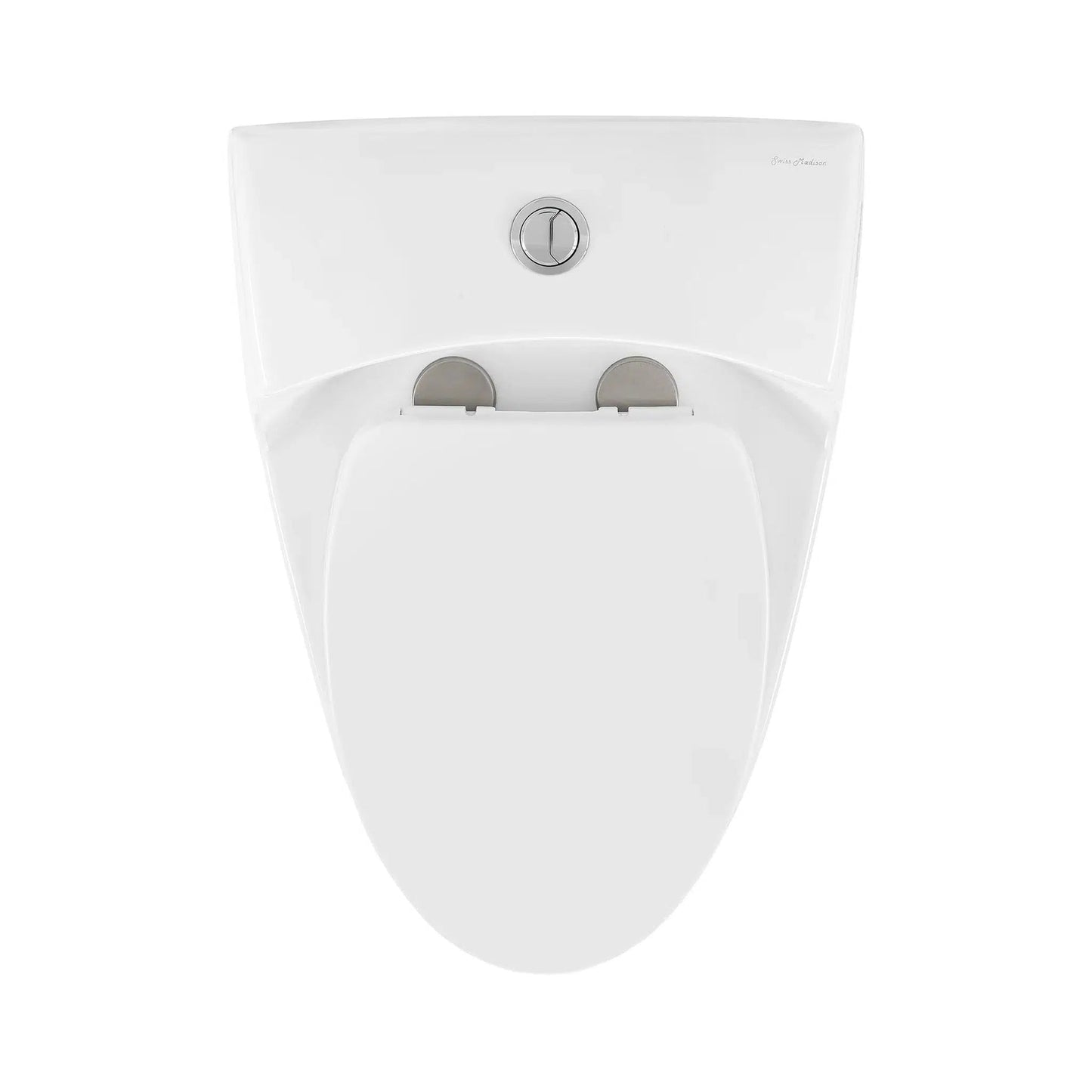 Swiss Madison Manoir 20" x 27" White One-Piece Elongated Floor Mounted Toilet With 1.1/1.6 GPF Dual-Flush Function