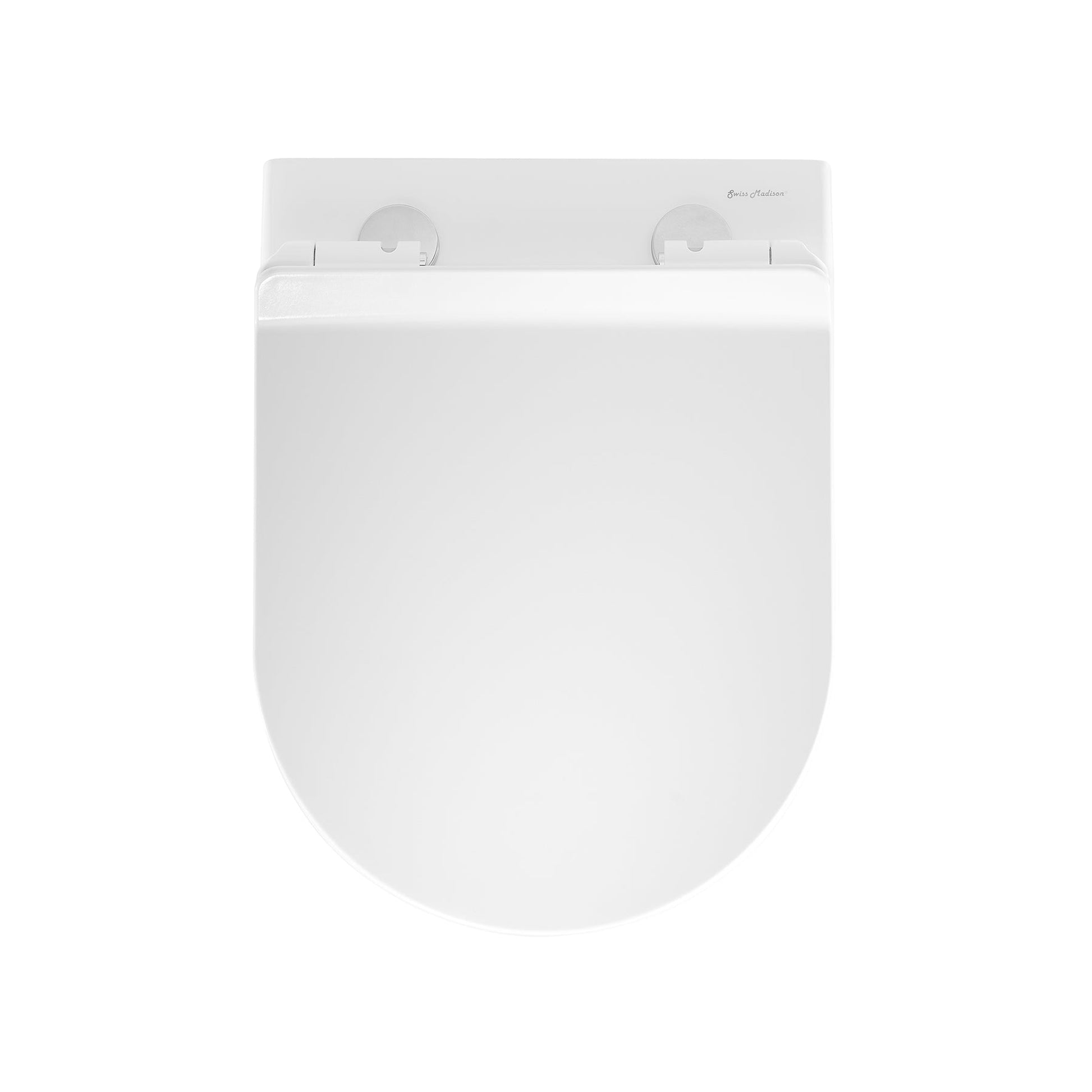 Swiss Madison Monaco 14" x 14" White Round Wall-Hung Toilet Bowl