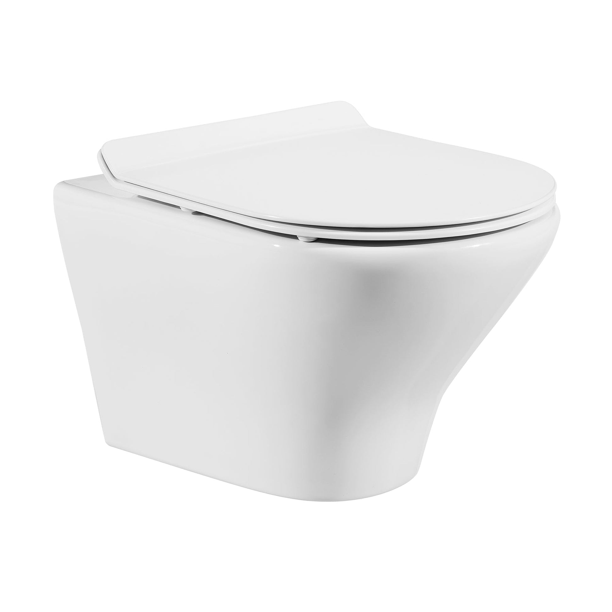 Swiss Madison Monaco 14" x 14" White Round Wall-Hung Toilet Bowl