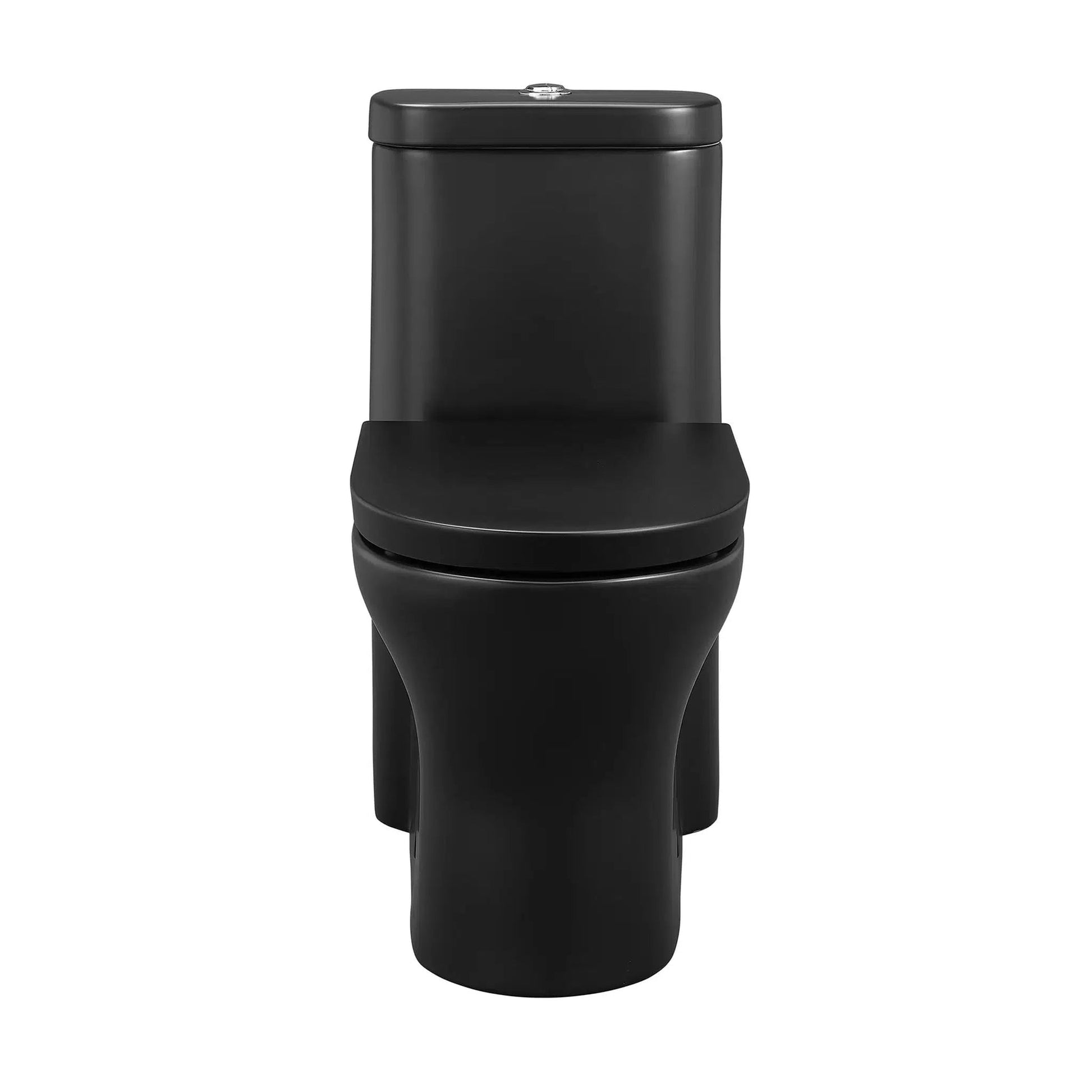 Swiss Madison Monaco 15" x 30" Matte Black One-Piece Elongated Floor Mounted Toilet With 1.1/1.6 GPF Dual-Flush Function