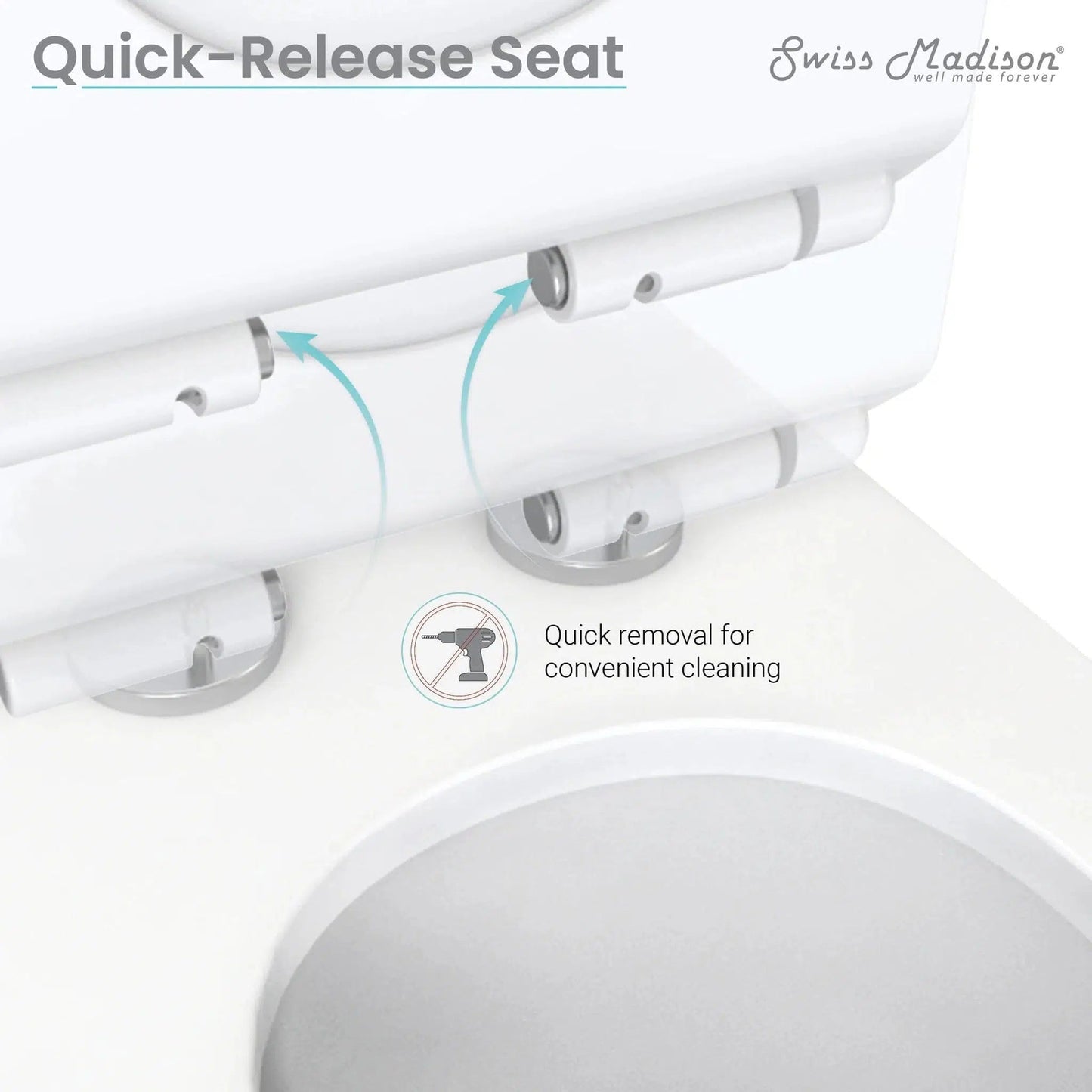 Swiss Madison Monaco 15" x 30" White One-Piece Elongated Floor Mounted Toilet With 1.1/1.6 GPF Dual-Flush Function