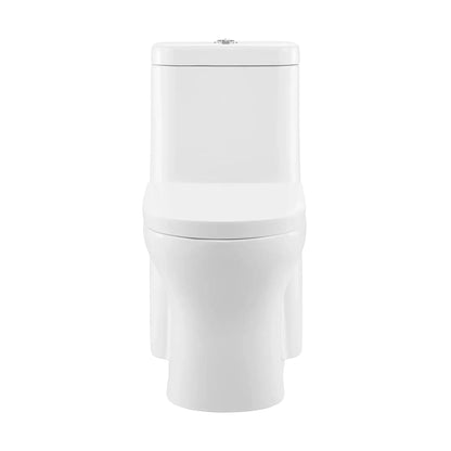 Swiss Madison Monaco 15" x 30" White One-Piece Elongated Floor Mounted Toilet With 1.1/1.6 GPF Dual-Flush Function