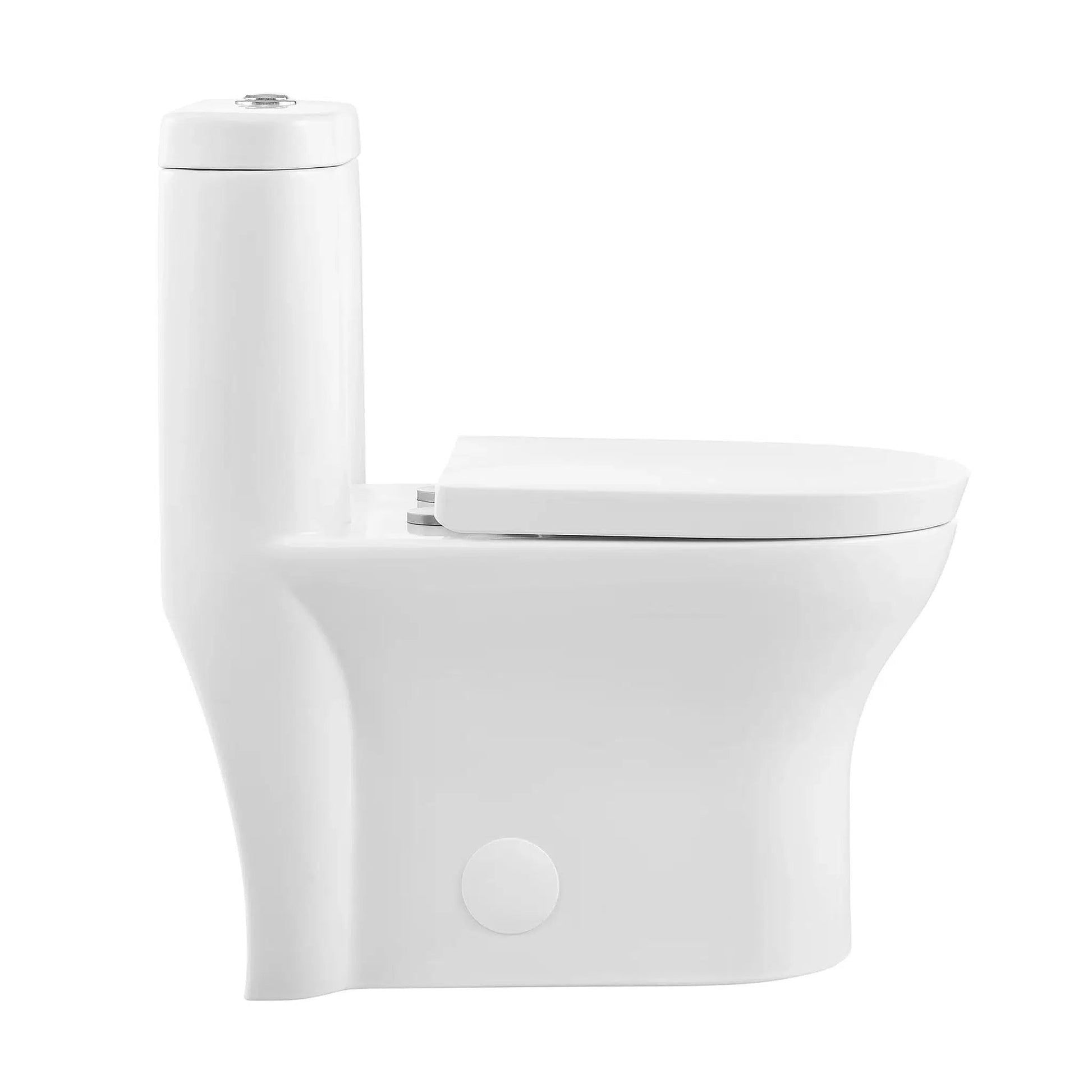 Swiss Madison Monaco 15" x 30" White One-Piece Elongated Floor Mounted Toilet With 1.1/1.6 GPF Dual-Flush Function