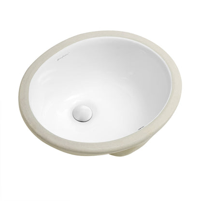 Swiss Madison Monaco 17" x 13" White Oval Ceramic Bathroom Undermount Sink