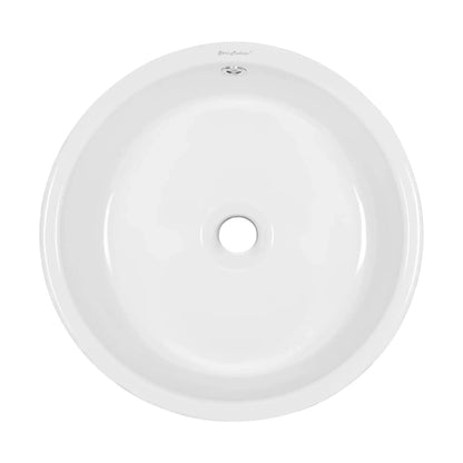 Swiss Madison Monaco 17" x 17" White Round Ceramic Bathroom Vessel Sink
