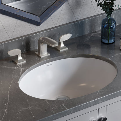 Swiss Madison Monaco 20" x 16" White Oval Ceramic Bathroom Undermount Sink