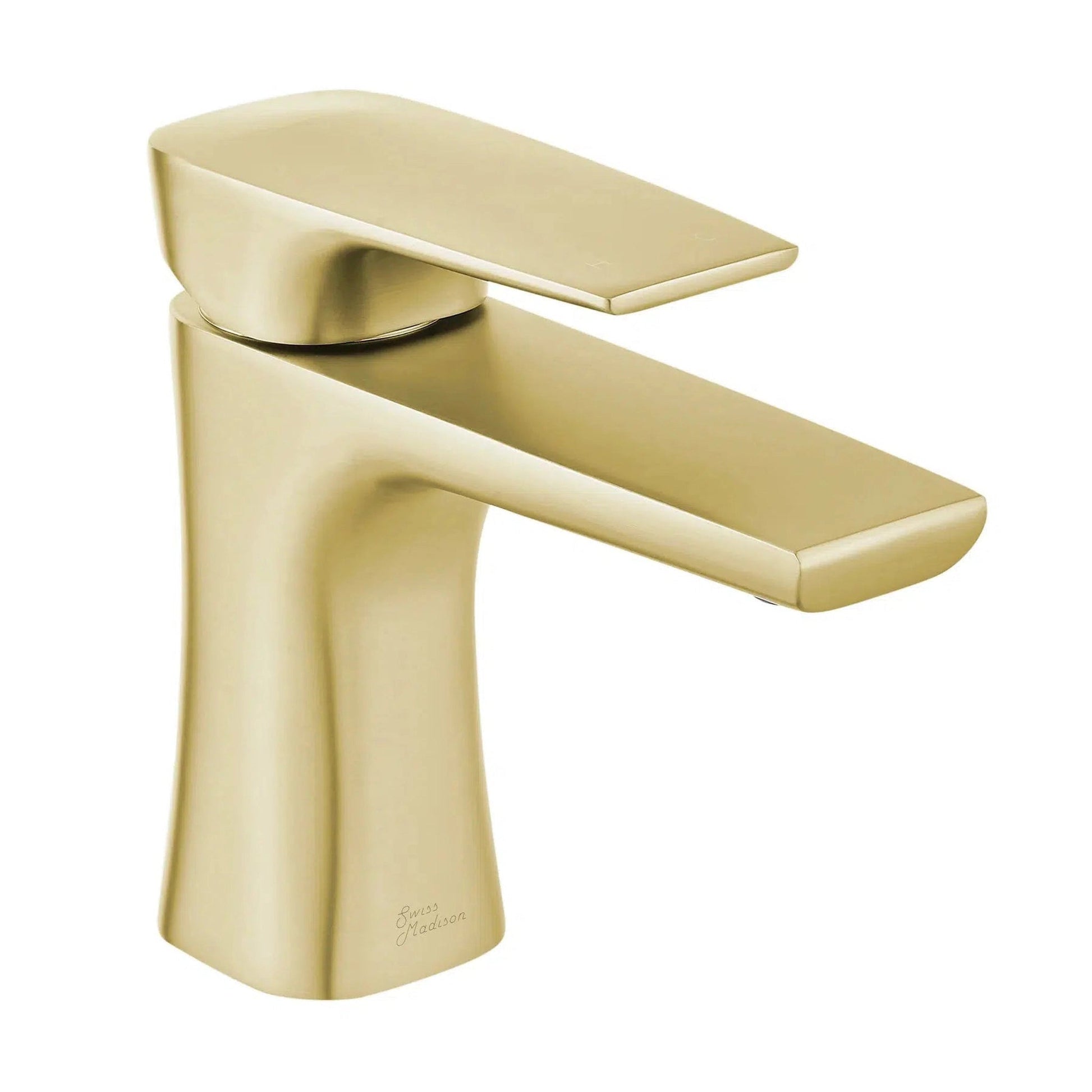 Swiss Madison Monaco 6" Brushed Gold Single Hole Bathroom Faucet With Flow Rate of 1.2 GPM