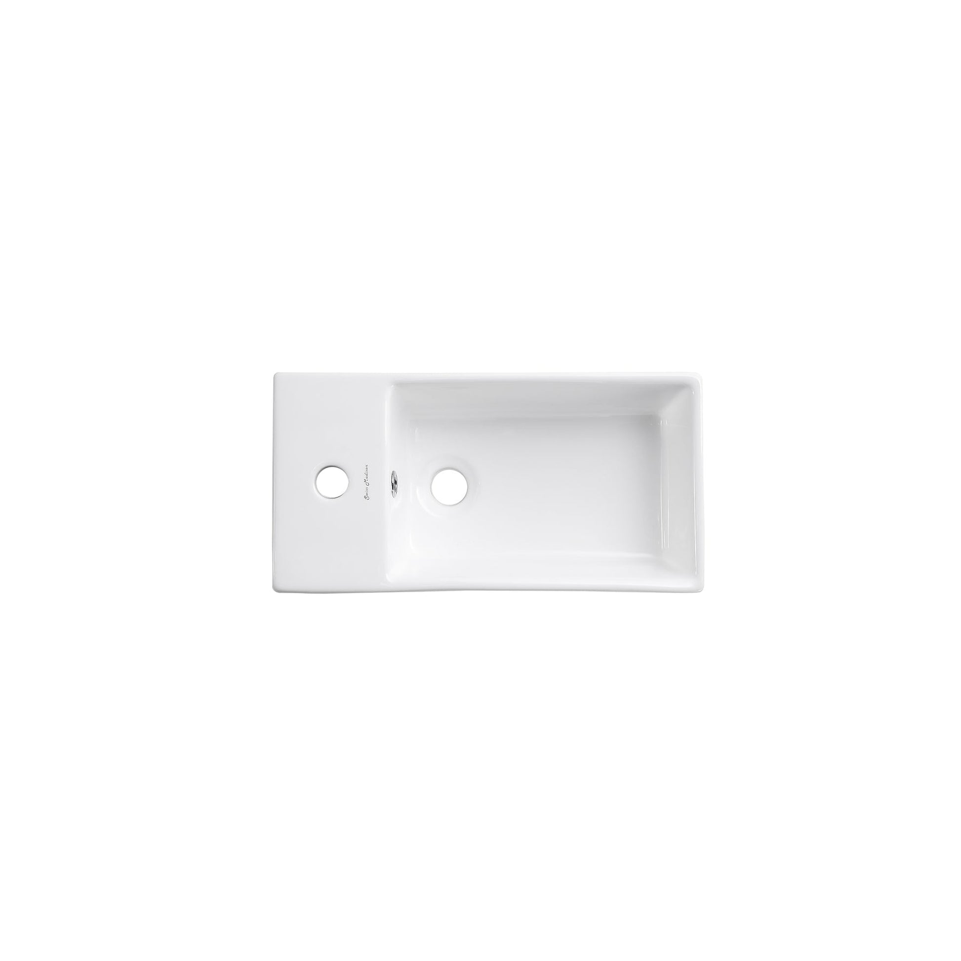Swiss Madison Pierre 20" x 34" Freestanding White Bathroom Vanity With Ceramic Single Sink and Matte Black Metal Frame