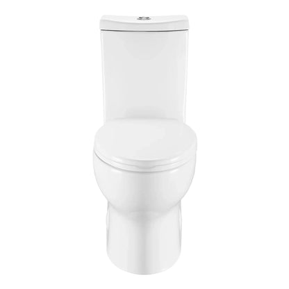 Swiss Madison Plaisir 13" x 32" White One-Piece Elongated Floor Mounted Toilet With 1.1/1.6 GPF Dual-Flush Function