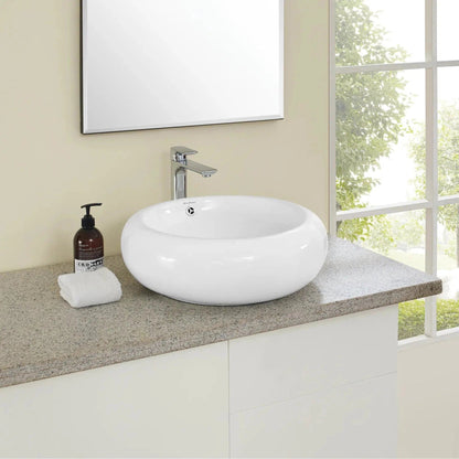 Swiss Madison Plaisir 20" x 20" White Round Ceramic Vessel Bathroom Sink