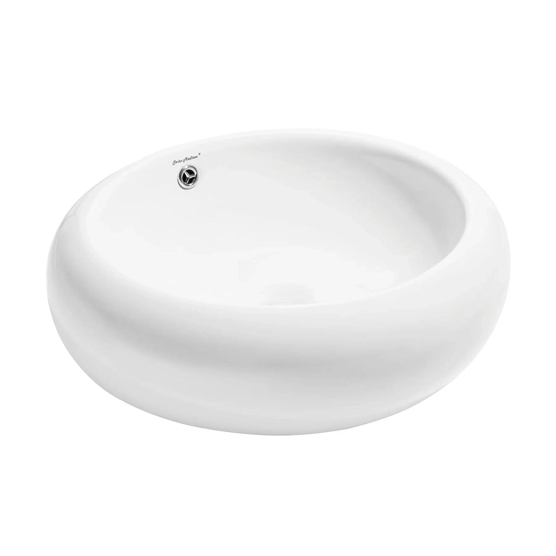 Swiss Madison Plaisir 20" x 20" White Round Ceramic Vessel Bathroom Sink