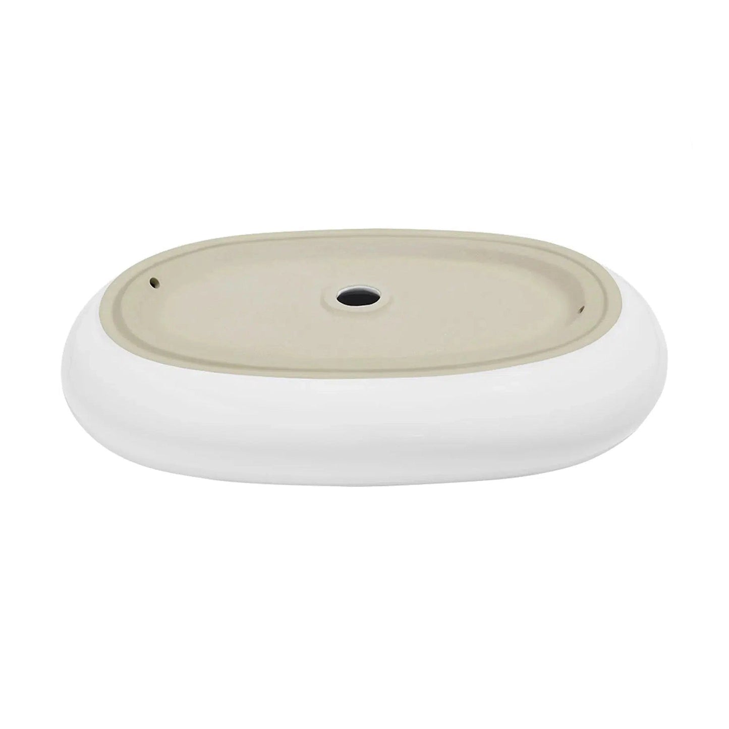 Swiss Madison Plaisir 25" x 16" White Oval Ceramic Vessel Bathroom Sink