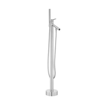 Swiss Madison Plaisir 40" Chrome Single Hole Floor Mounted Bathtub Faucet With Hand Shower, Tub Spout and Handle