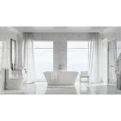 Swiss Madison St Tropez 16" x 16" White Square Ceramic Vessel Bathroom Sink