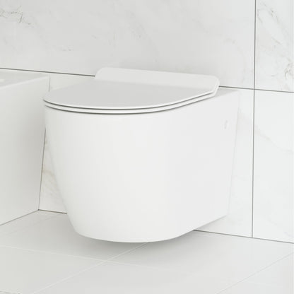 Swiss Madison St. Tropez 14" x 14" Glossy White Elongated Wall-Hung Toilet Bowl