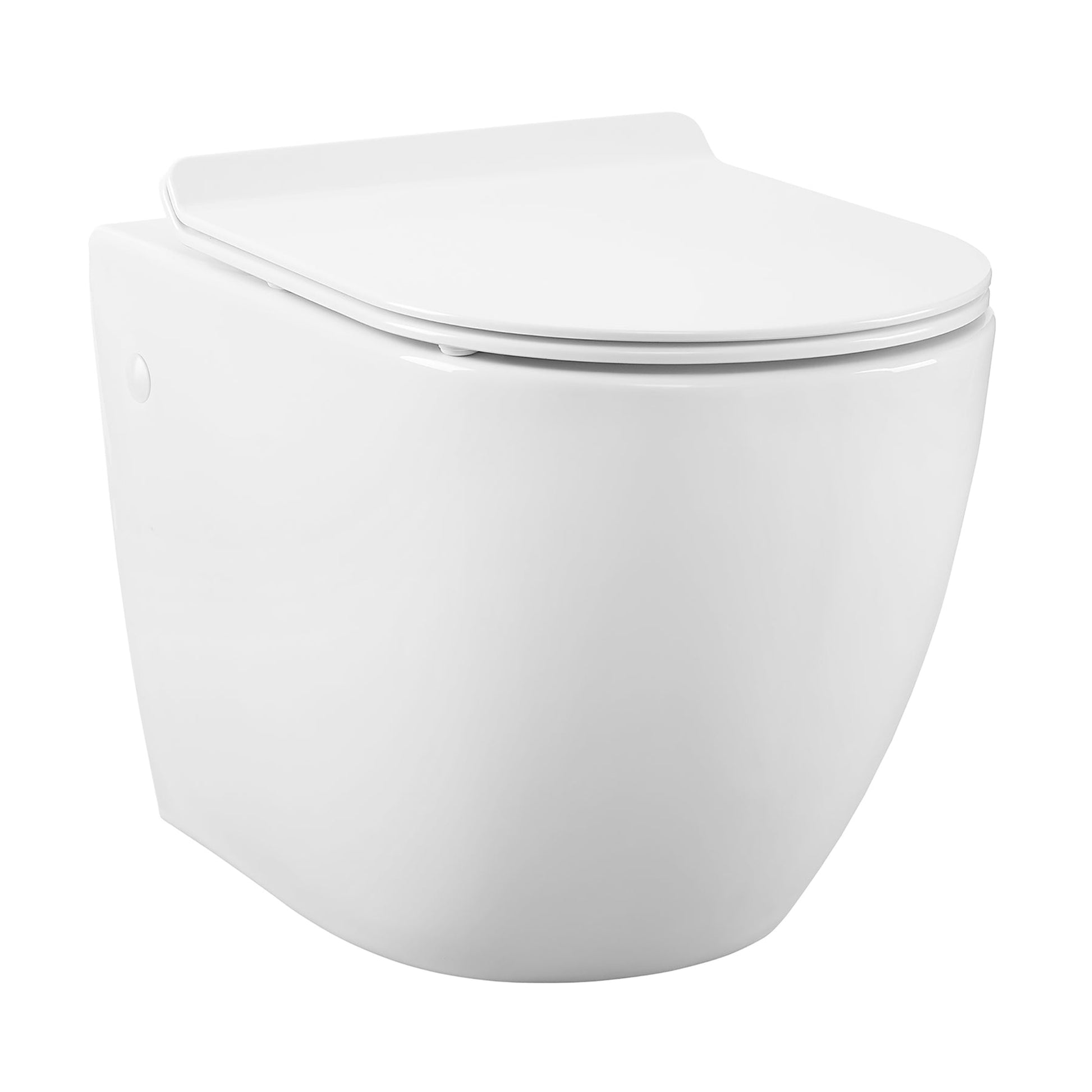 Swiss Madison St. Tropez 14" x 14" Glossy White Elongated Wall-Hung Toilet Bowl