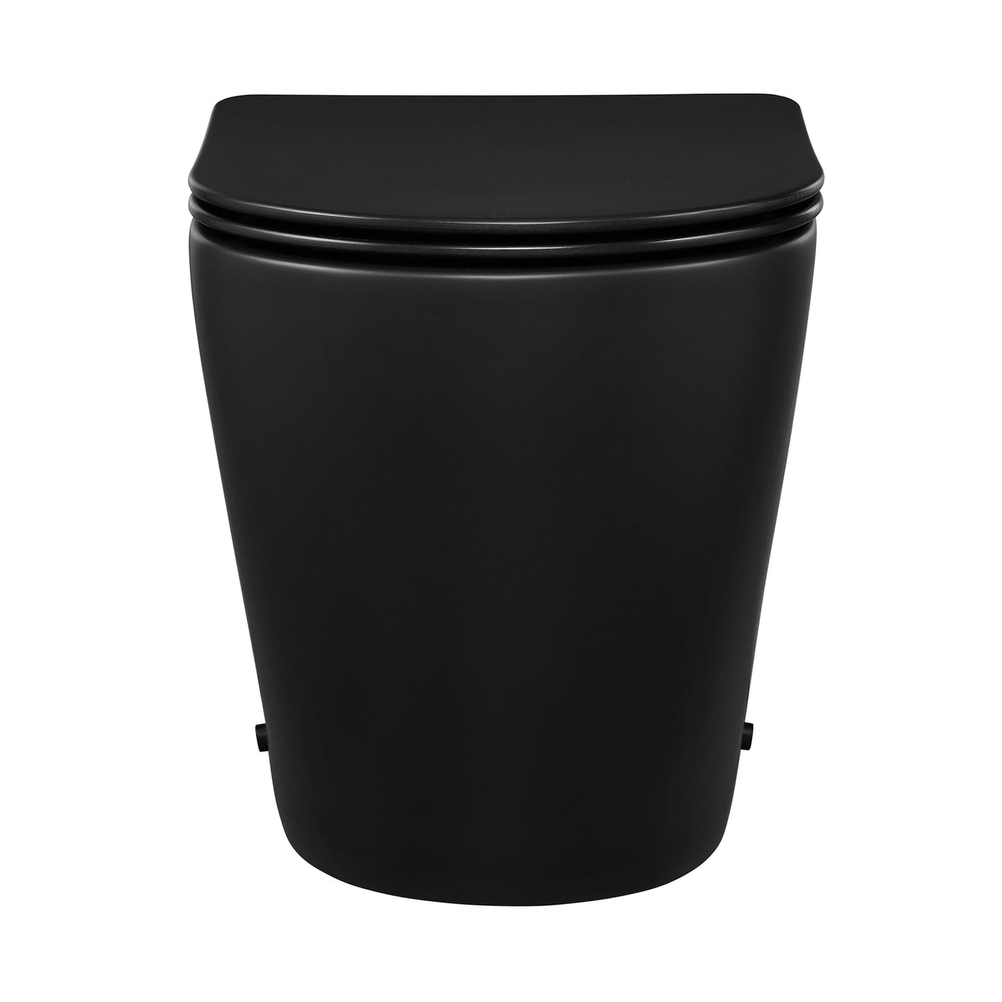 Swiss Madison St. Tropez 14" x 16" Matte Black Back-to-Wall Elongated Floor Mounted Toilet Bowl