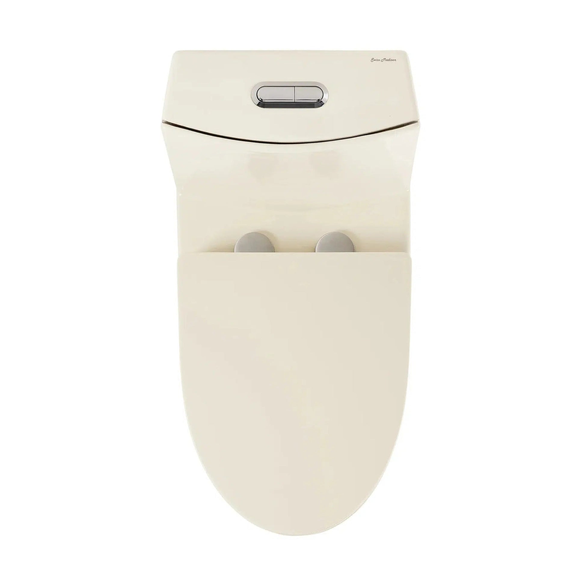 Swiss Madison St. Tropez 15" x 31" Bisque One-Piece Elongated Floor Mounted Toilet With 1.1/1.6 GPF Vortex Dual-Flush Function