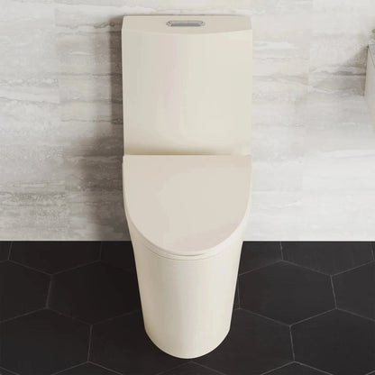 Swiss Madison St. Tropez 15" x 31" Bisque One-Piece Elongated Floor Mounted Toilet With 1.1/1.6 GPF Vortex Dual-Flush Function