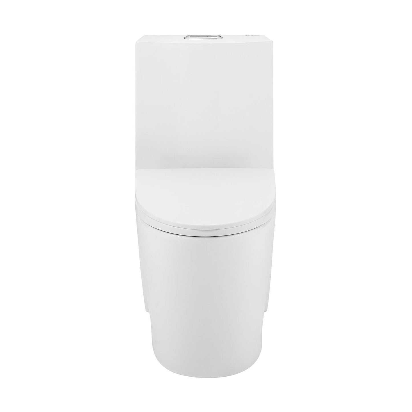 Swiss Madison St. Tropez 15" x 31" Glossy White One-Piece Elongated Floor Mounted Toilet With 12" Rough-In Valve and 1.1/1.6 GPF Vortex Dual-Flush Function