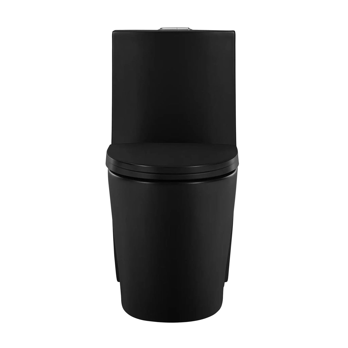 Swiss Madison St. Tropez 15" x 31" Matte Black One-Piece Elongated Floor Mounted Toilet With 1.1/1.6 GPF Vortex Dual-Flush Function