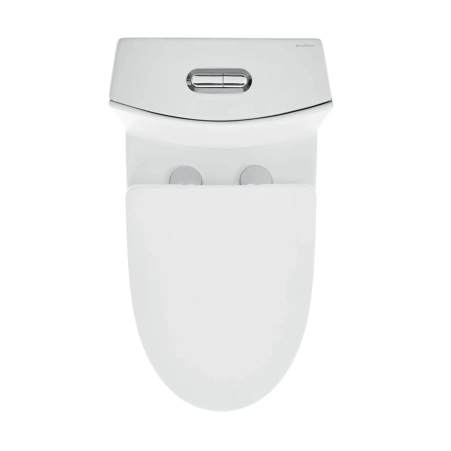 Swiss Madison St. Tropez 15" x 31" Matte White One-Piece Elongated Floor Mounted Toilet With 1.1/1.6 GPF Vortex Dual-Flush Function