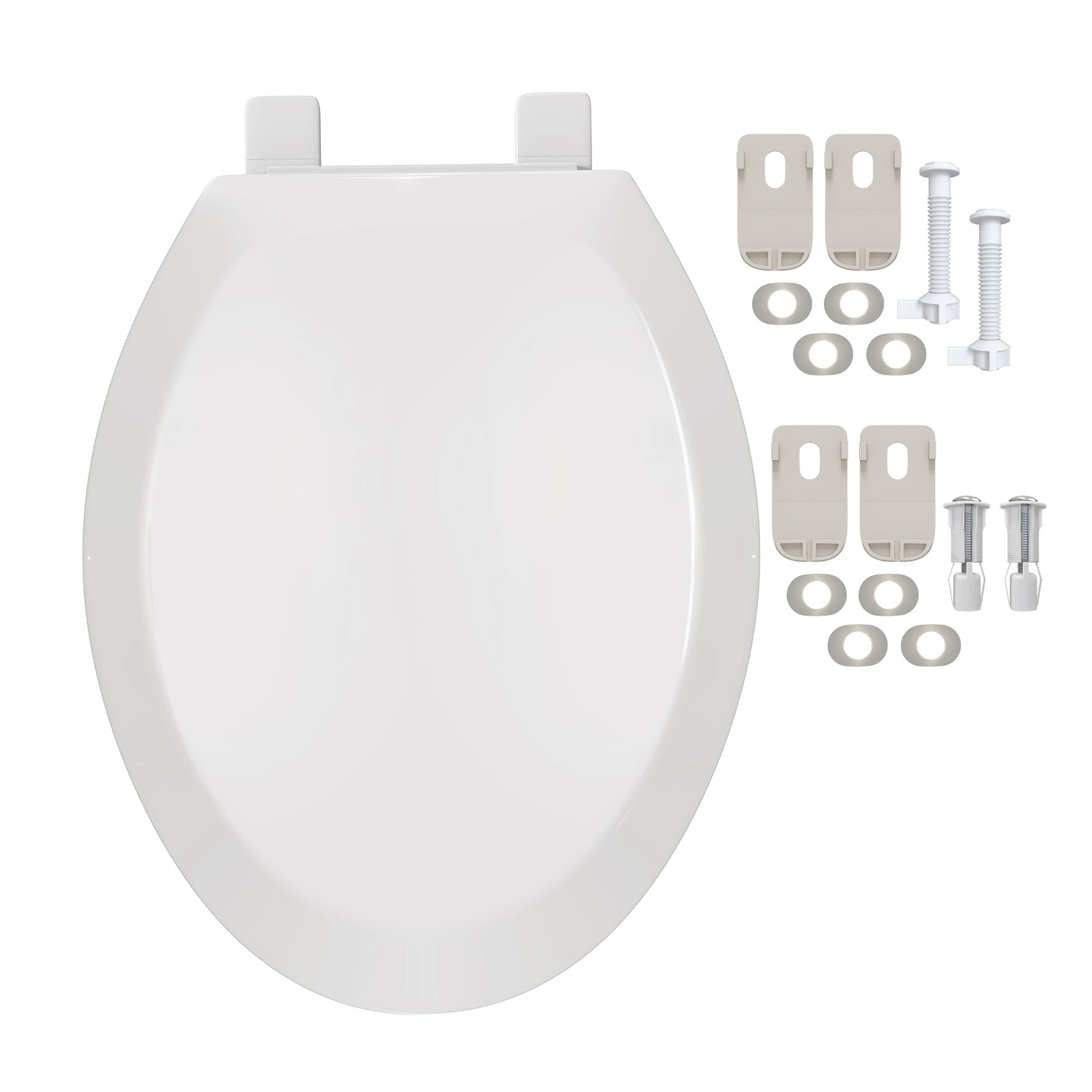 evekare Night glow toilet seat Plastic White Elongated Soft Close