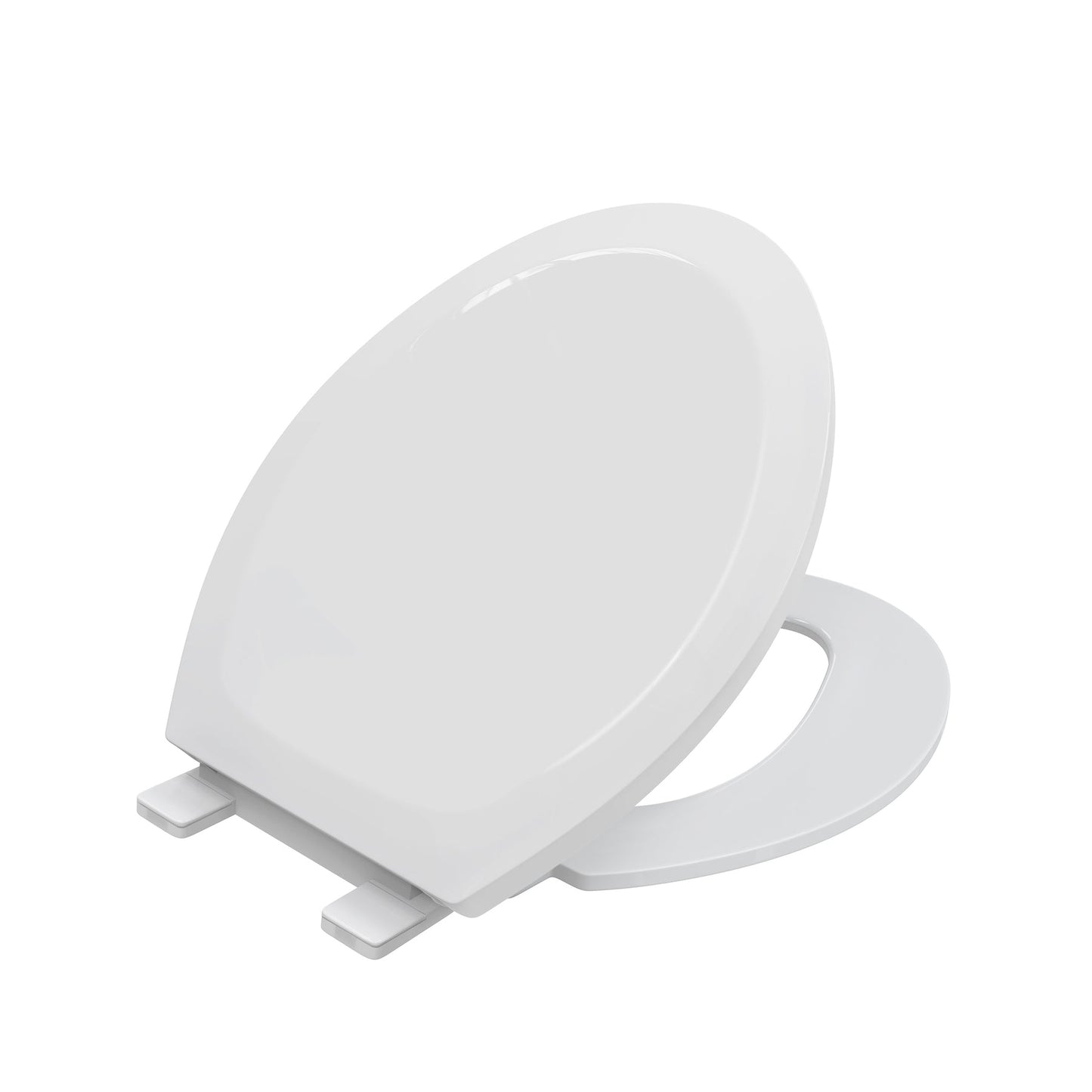 Swiss Madison Standard 14" White Close Front Elongated Toilet Seat With Lid