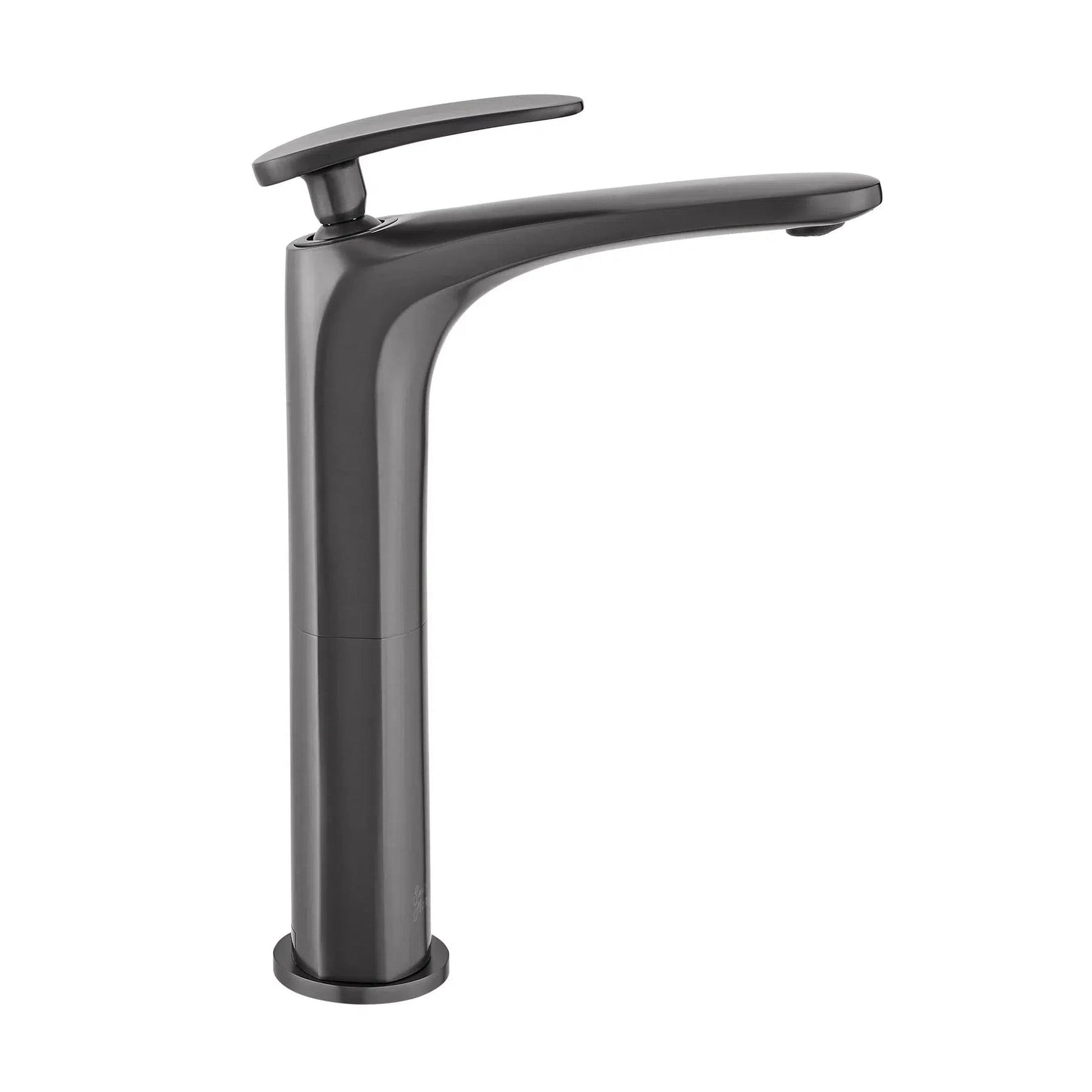 Swiss Madison Sublime 11" Gunmetal Gray Single Hole Bathroom Faucet With Flow Rate of 1.2 GPM