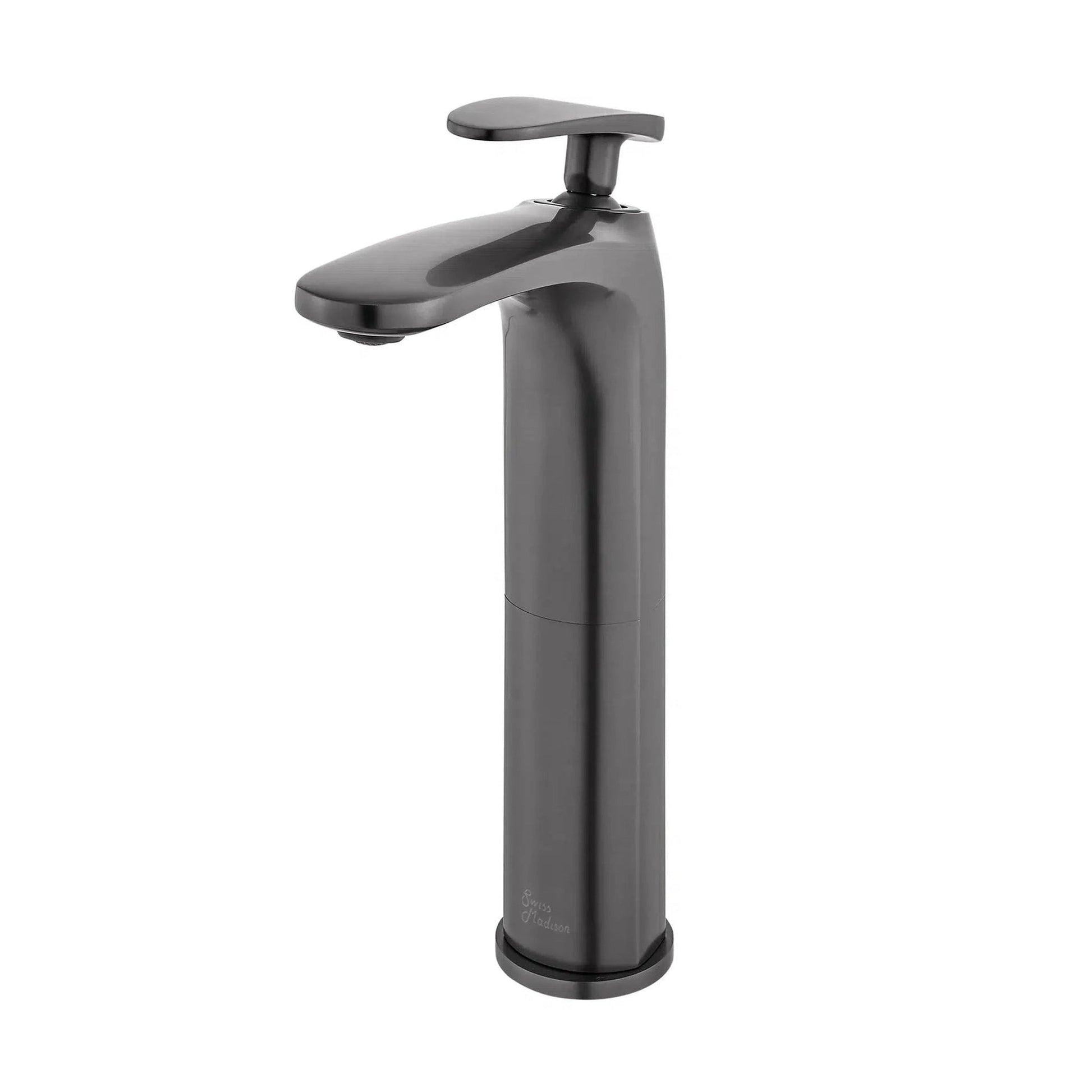 Swiss Madison Sublime 11" Gunmetal Gray Single Hole Bathroom Faucet With Flow Rate of 1.2 GPM