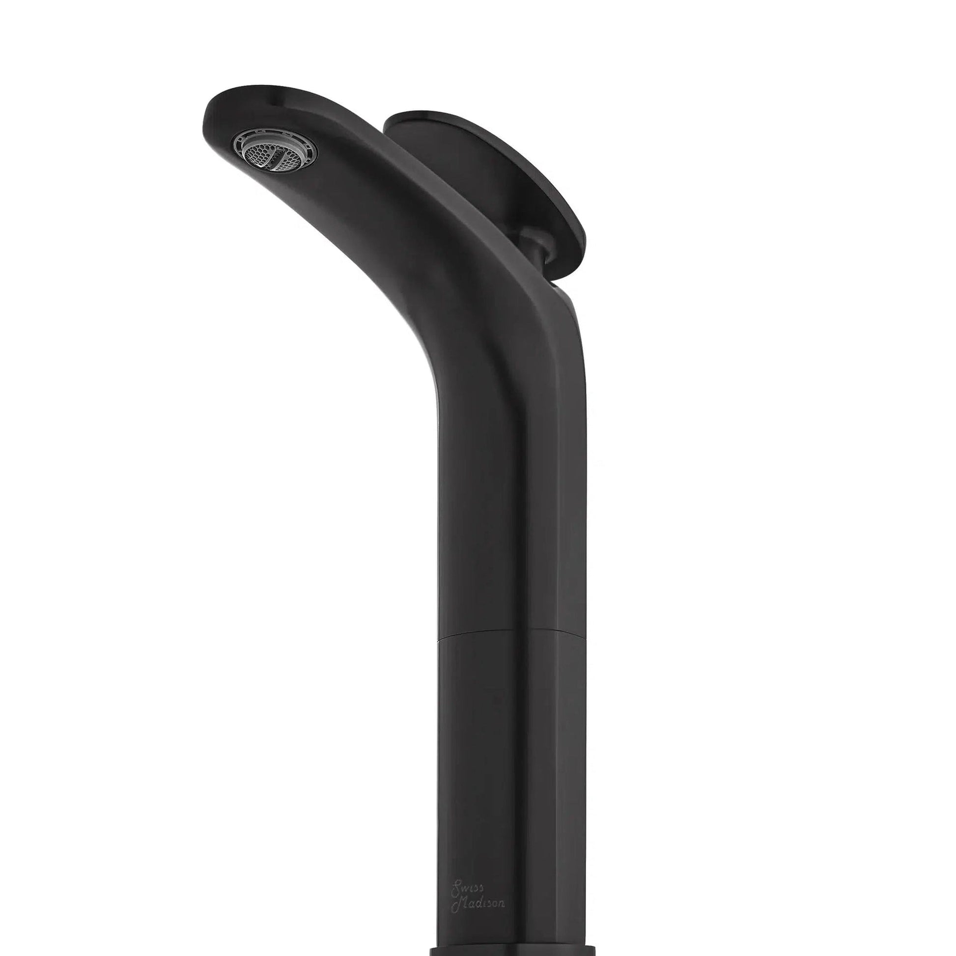 Swiss Madison Sublime 11" Matte Black Single Hole Bathroom Faucet With Flow Rate of 1.2 GPM