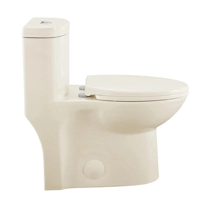 Swiss Madison Sublime 16" x 28" Bisque One-Piece Elongated Floor Mounted Toilet With 1.1/1.6 GPF Dual-Flush Function