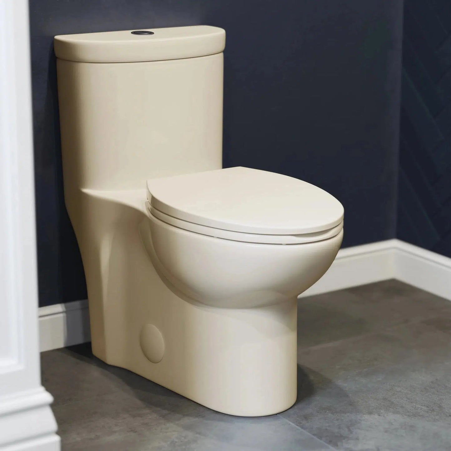 Swiss Madison Sublime 16" x 28" Bisque One-Piece Elongated Floor Mounted Toilet With 1.1/1.6 GPF Dual-Flush Function