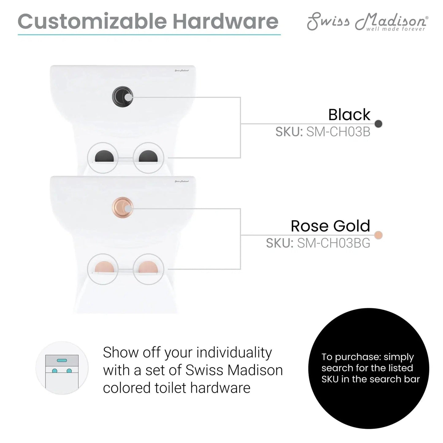 Swiss Madison Sublime 16" x 28" White One-Piece Elongated Floor Mounted Toilet With 1.1/1.6 GPF Dual-Flush Function