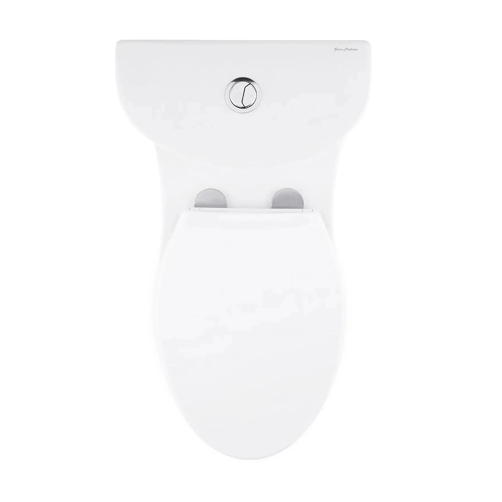 Swiss Madison Sublime 16" x 28" White One-Piece Elongated Floor Mounted Toilet With 1.1/1.6 GPF Dual-Flush Function