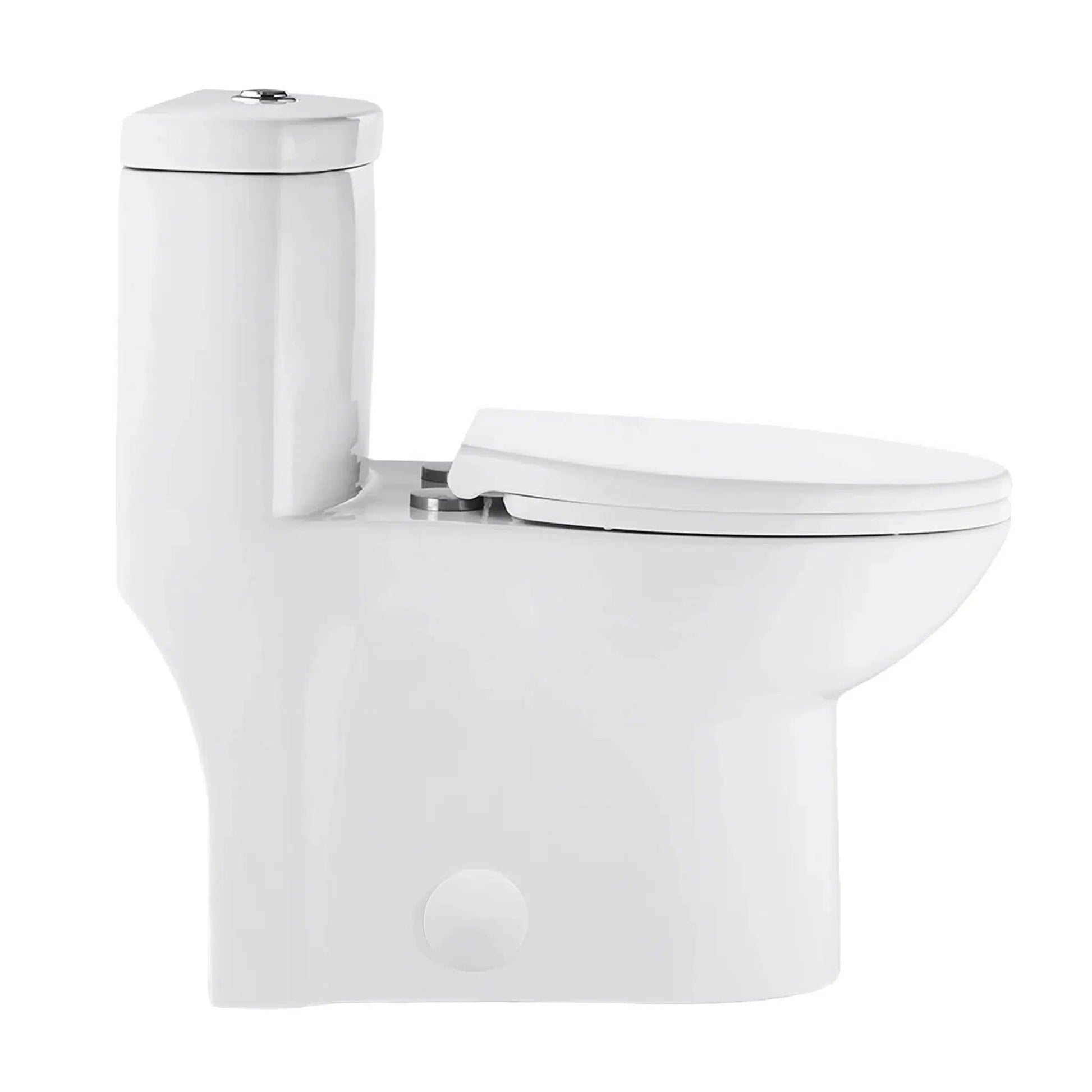 Swiss Madison Sublime 16" x 28" White One-Piece Elongated Floor Mounted Toilet With 1.1/1.6 GPF Dual-Flush Function