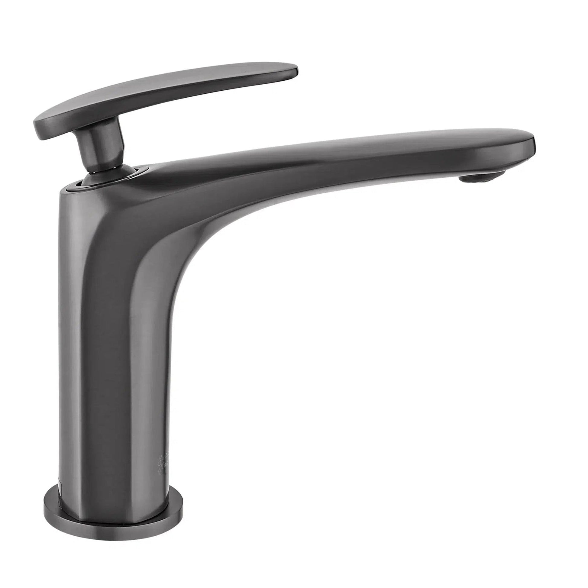 Swiss Madison Sublime 7" Gunmetal Gray Single Hole Bathroom Faucet With Flow Rate of 1.2 GPM