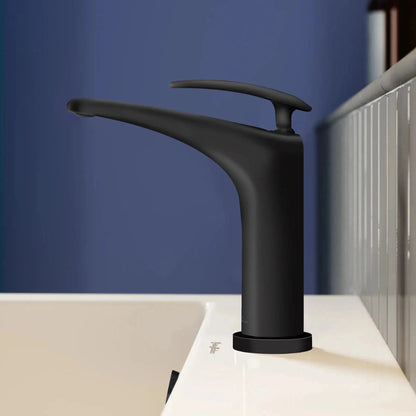 Swiss Madison Sublime 7" Matte Black Single Hole Bathroom Faucet With Flow Rate of 1.2 GPM