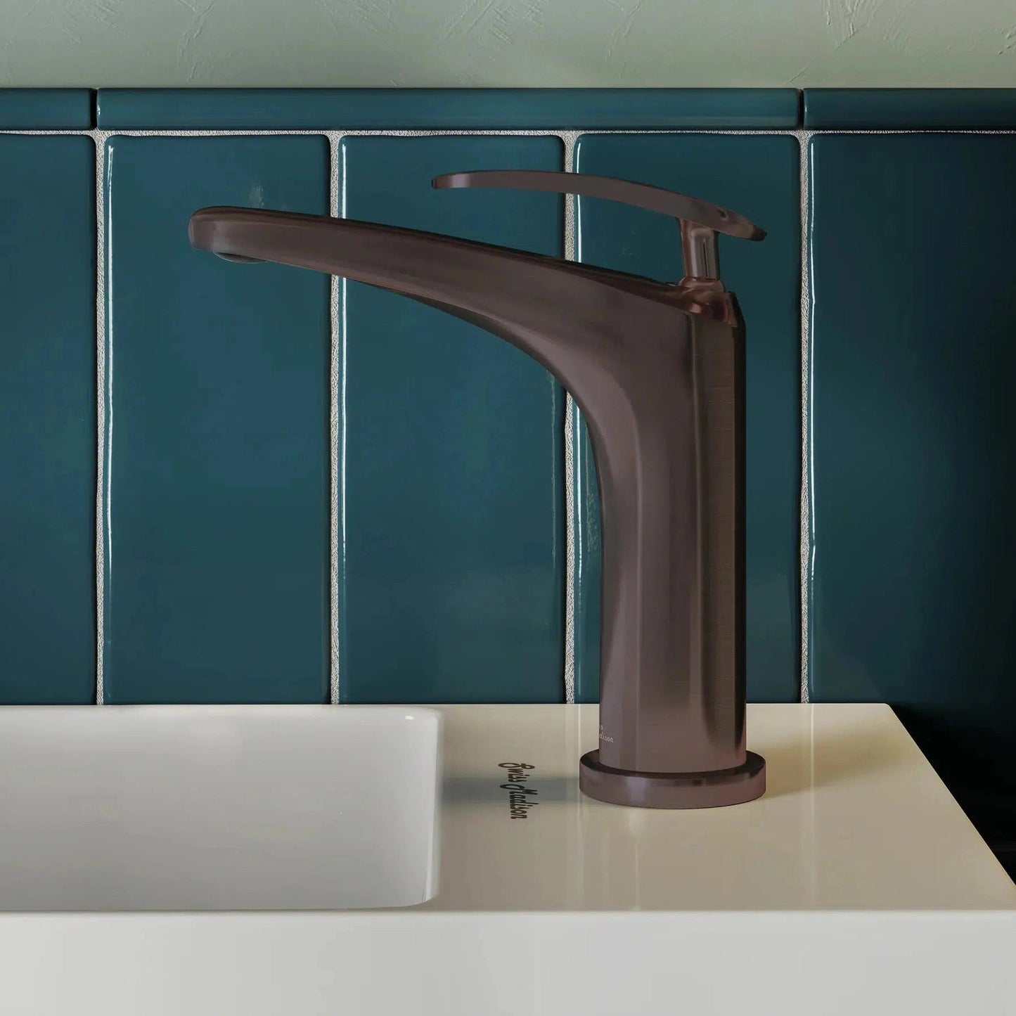 Swiss Madison Sublime 7" Oil Rubbed Bronze Single Hole Bathroom Faucet With Flow Rate of 1.2 GPM